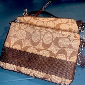 Brown Coach Wristlet